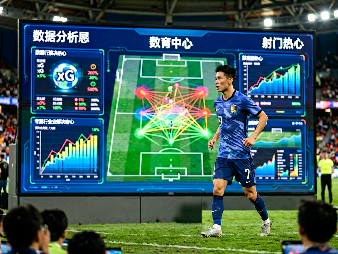 体育数据分析大屏,展示比赛数据和统计图表的科技感画面